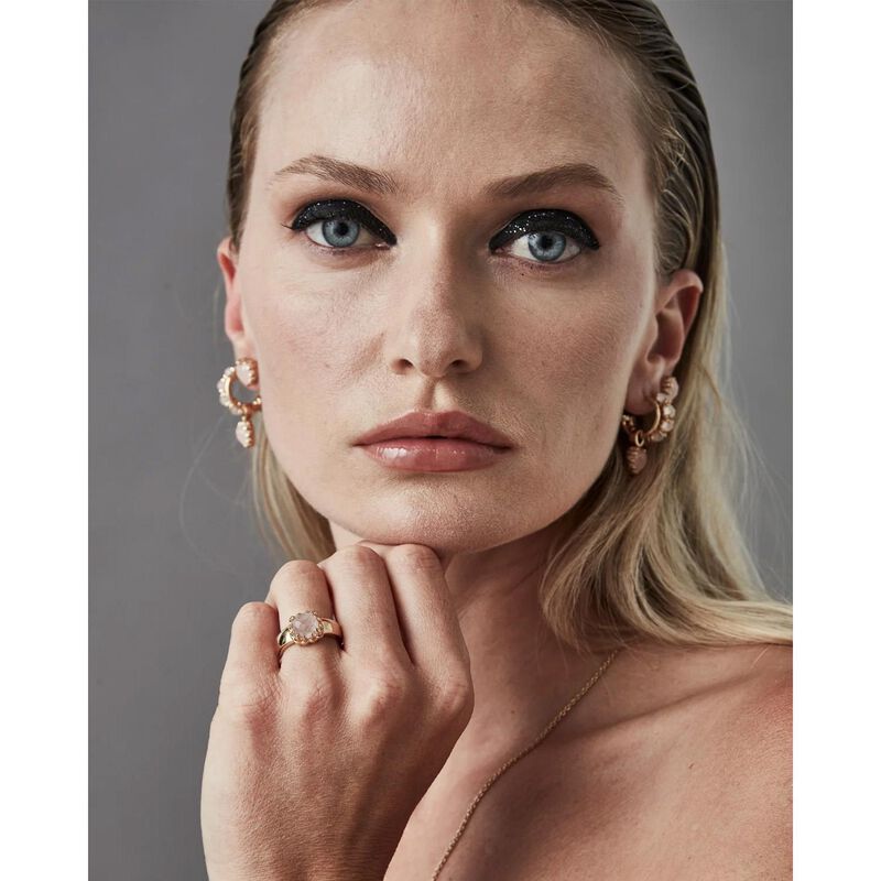 Stolen Girlfriends Club Baby Claw Ring Rose Quartz image number 3